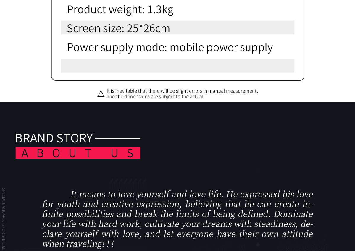 Soft Backpack Series LED Backpack with Customizable Display