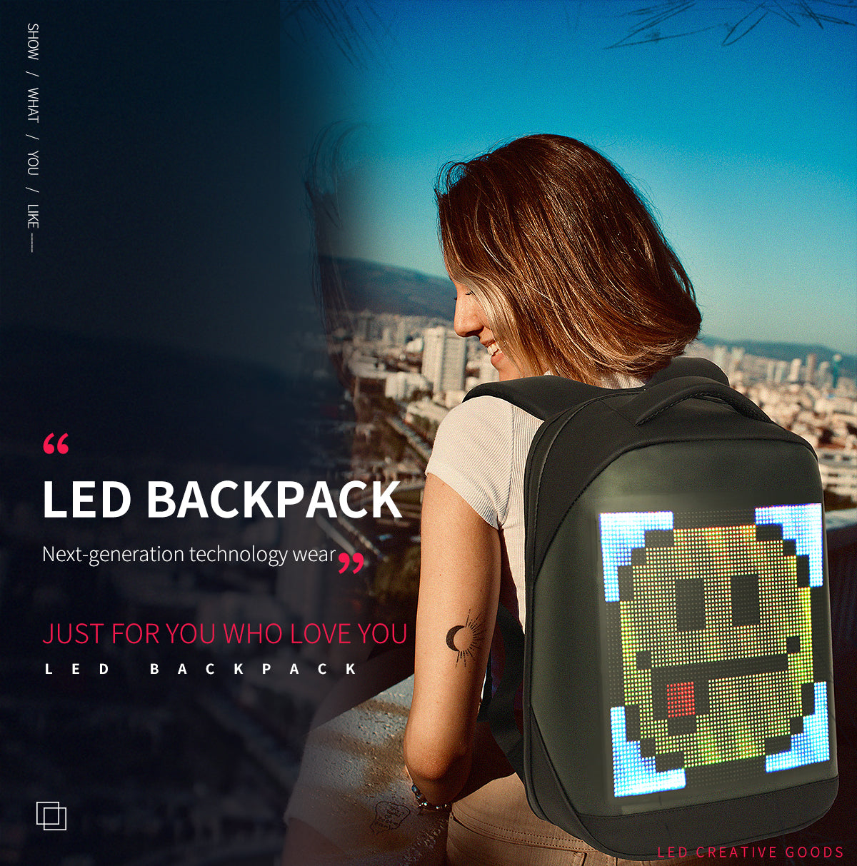 Soft Backpack Series LED Backpack with Customizable Display