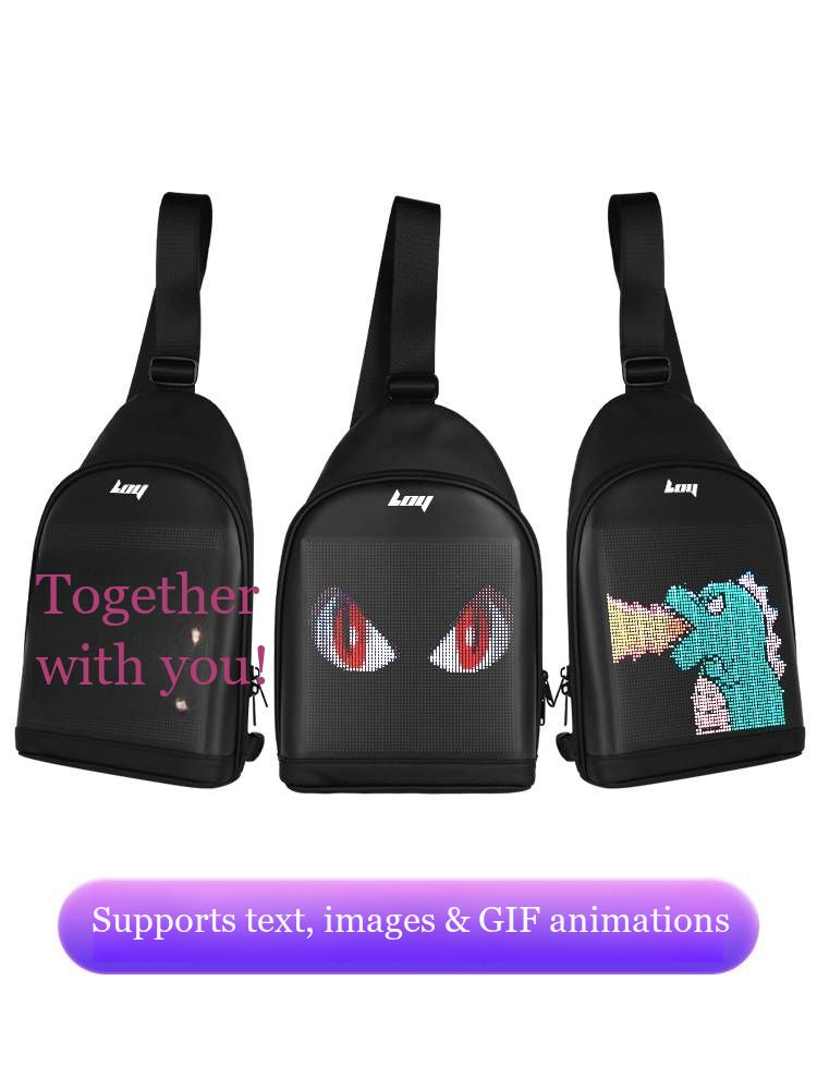 PixelMotion LED Display Sling Bag - Tech-Savvy Style