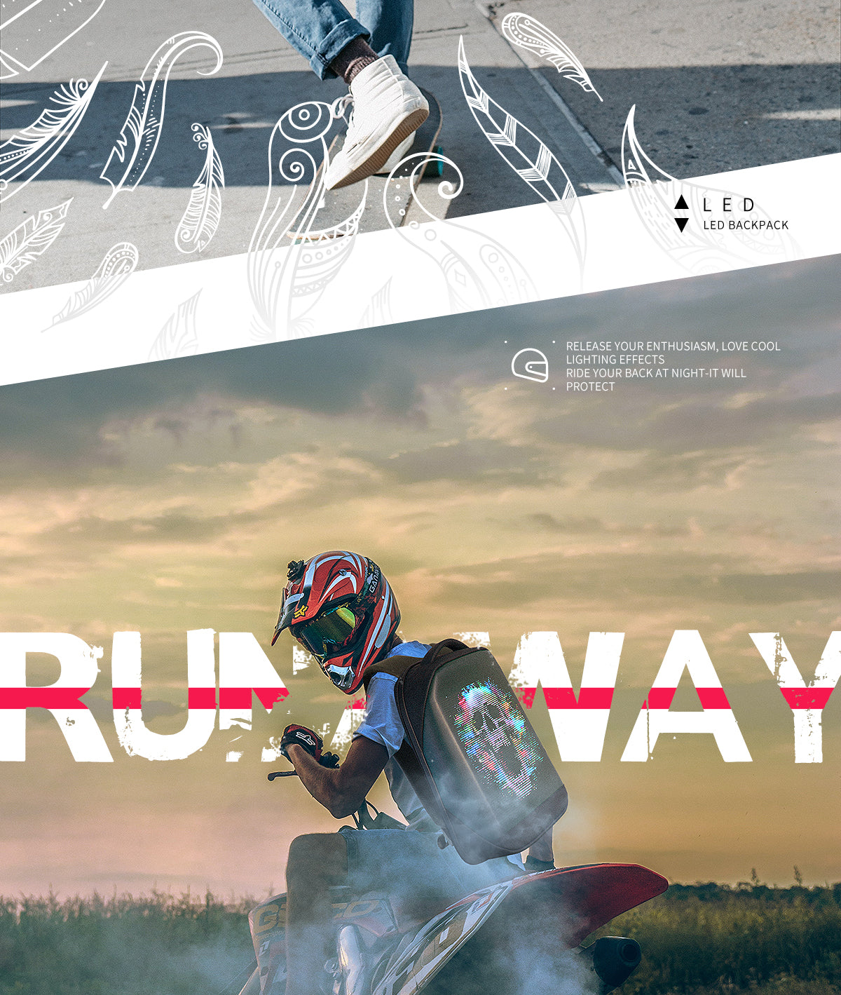 Soft Backpack Series LED Backpack with Customizable Display