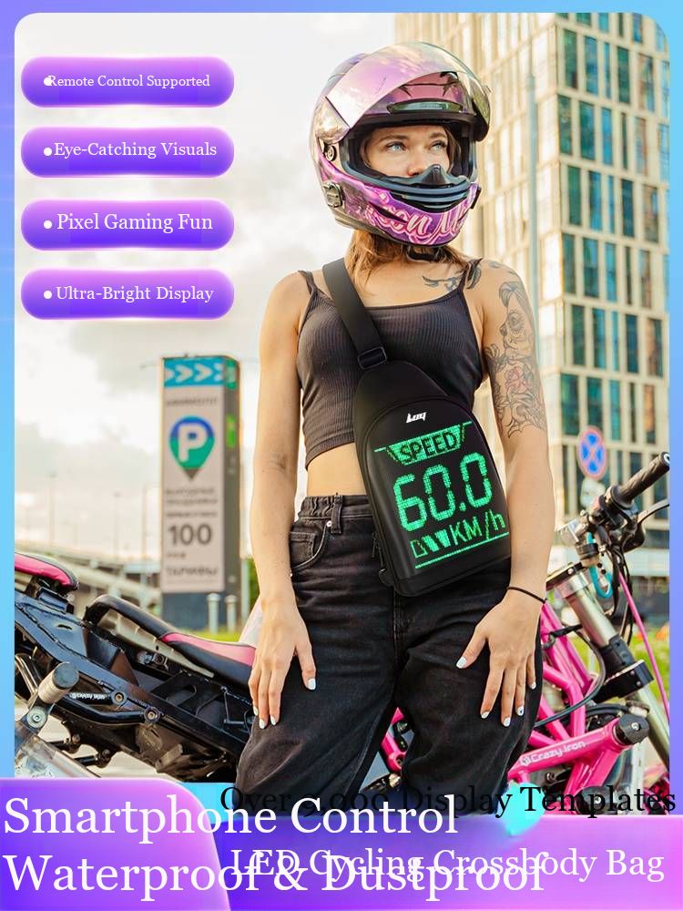 PixelMotion LED Display Sling Bag - Tech-Savvy Style