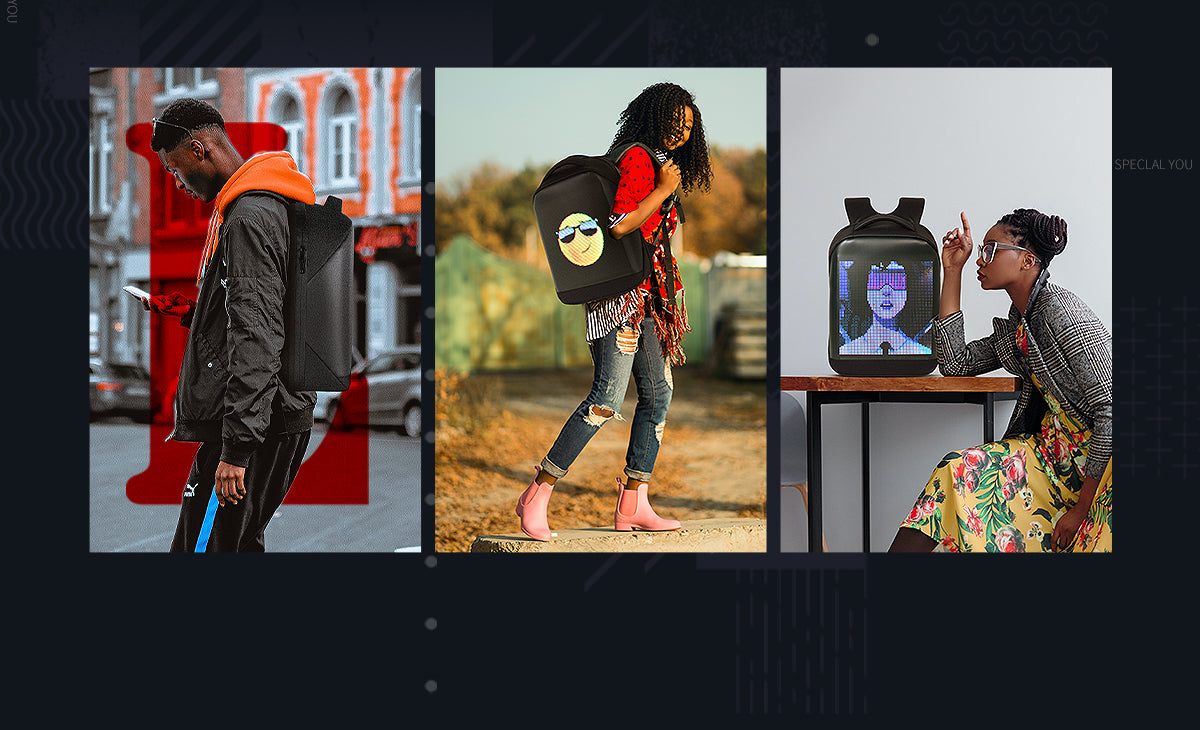 Soft Backpack Series LED Backpack with Customizable Display