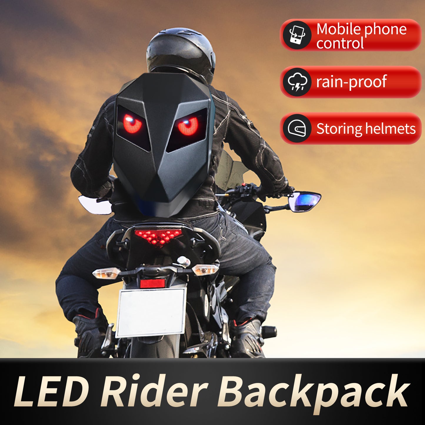 Rider Backpack LOY Knight Iron Man Design